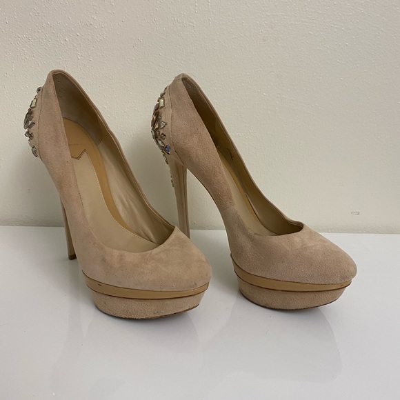 Brian Atwood embellished suede pumps 8 / 38.5 - Picture 3 of 9